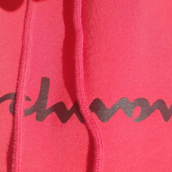 Champion Men's Powerblend Script Logo Fleece Graphic Hoodie RED XL - Picture 3 of 8